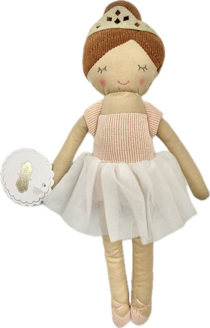 le bos Mud Pie Brunette Small Ballerina Doll 11360002-BRUNETTE