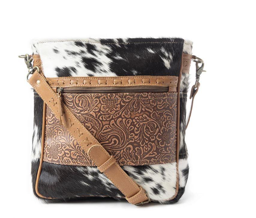 le bos Myra Bag Black and White Forester Junction Concealed Carry Bag S-10916