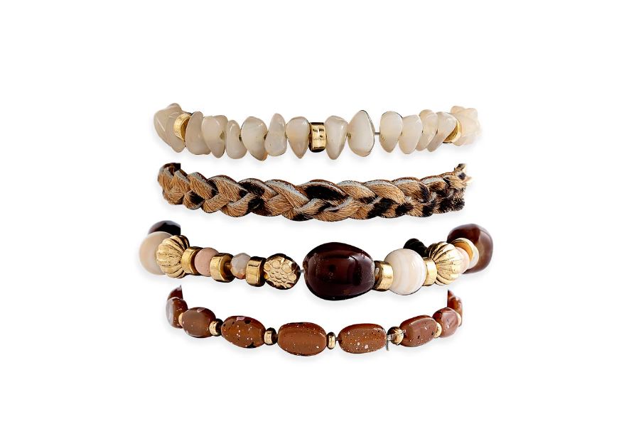 le bos Myra Bag Devonnie 4 pc Bracelet Set in Sandstone S-10074