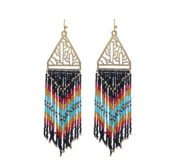 le bos Myra Bag Open Vistas Earrings in Ebony S-10568