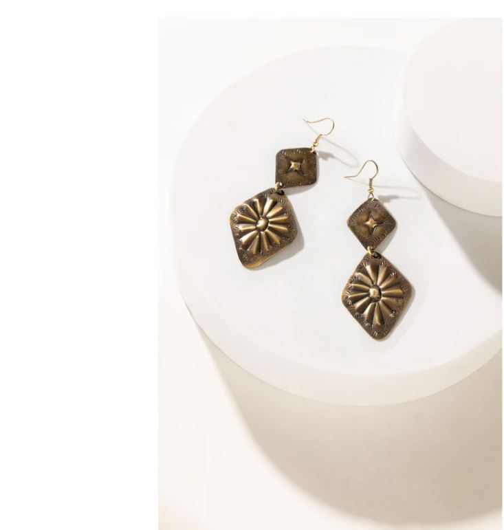 le bos Myra Bag Prairie Concho Star Earrings S-12402