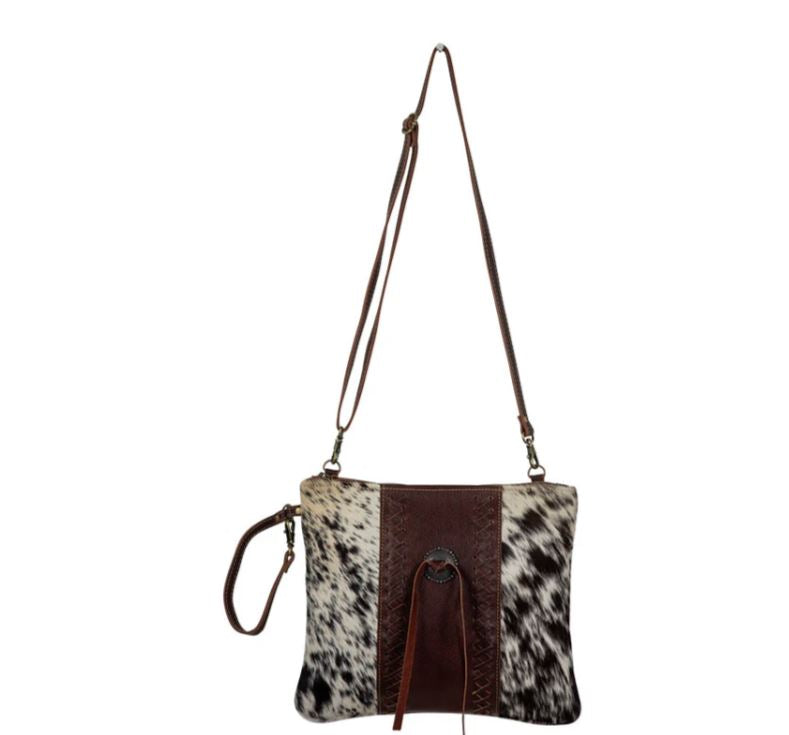 Le Bos Myra Bag Rosalinda Cross Stitched Leather And Hairon Bag S-7370