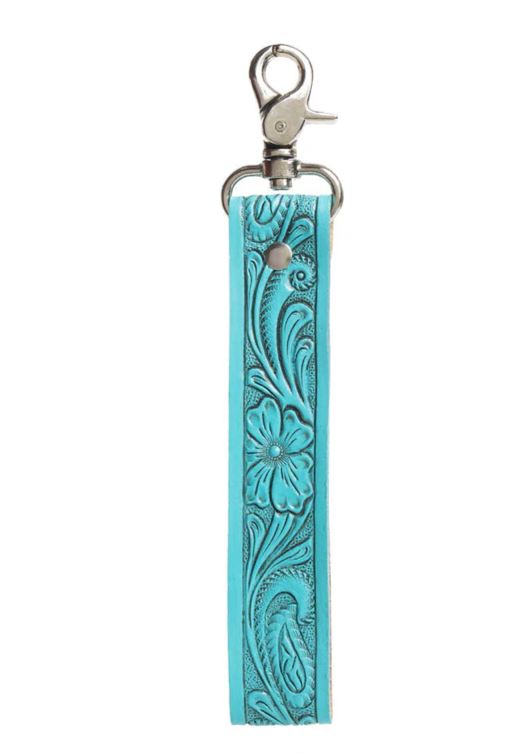 le bos Myra Bag Turquoise Blooming Meadow Key Fob S-10838
