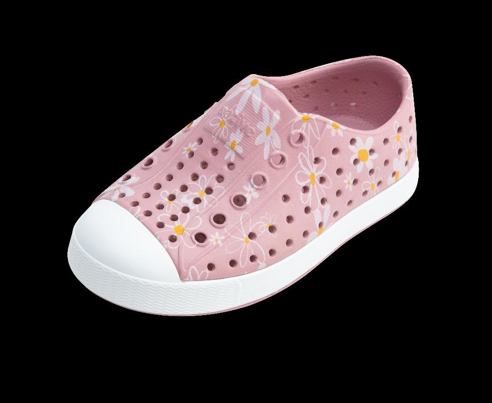 Le Bos Native Balos Pink/Shell White/Shell Daisy Jefferson Print Little Kids Shoes 13111501-5642-C