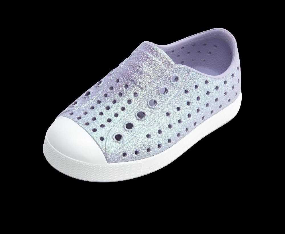 Le Bos Native Future Purple Bling/Shell White Jefferson Bio-Bling Toddler Shoes (sizes 6-10) F0000252-5032-C