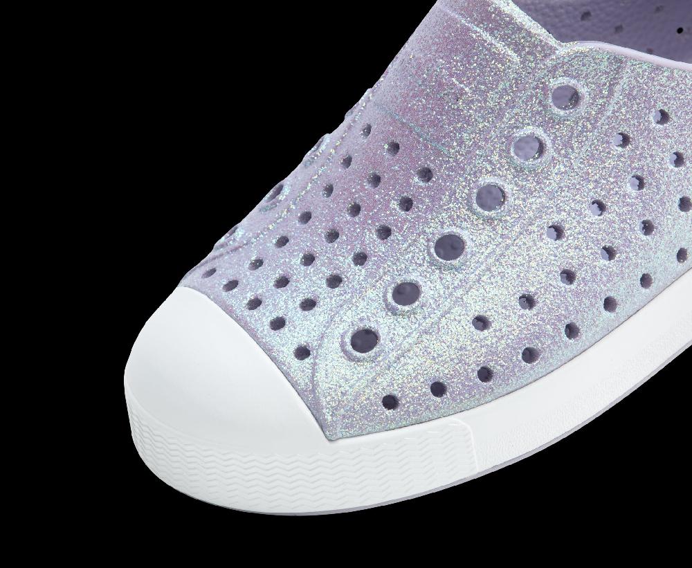 Le Bos Native Future Purple Bling/Shell White Jefferson Bio-Bling Toddler Shoes (sizes 6-10) F0000252-5032-C