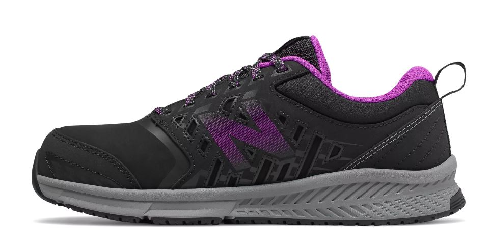 Le Bos New Balance Black And Purple Alloy Toe Womens Work Shoes WID412P1