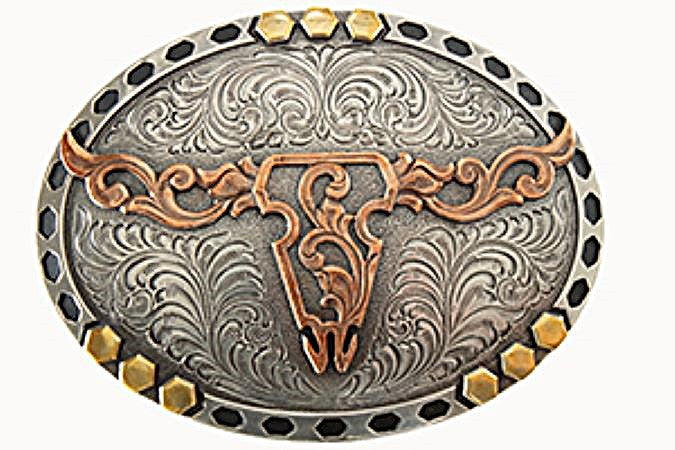 le bos Nocona Raised Longhorn Motif Men's Buckle 37949