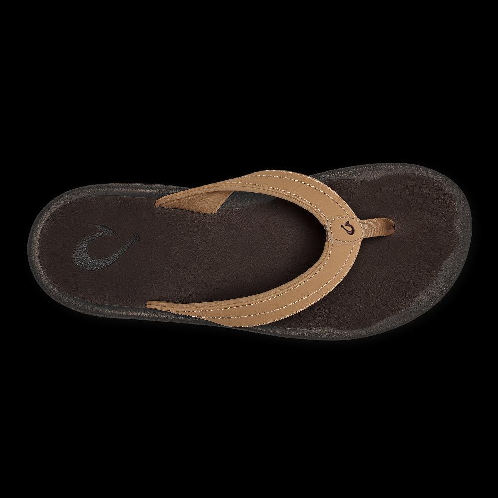 Le Bos Olukai Almond/Dark Java Ohana Women's Beach Sandals 20110-MD48