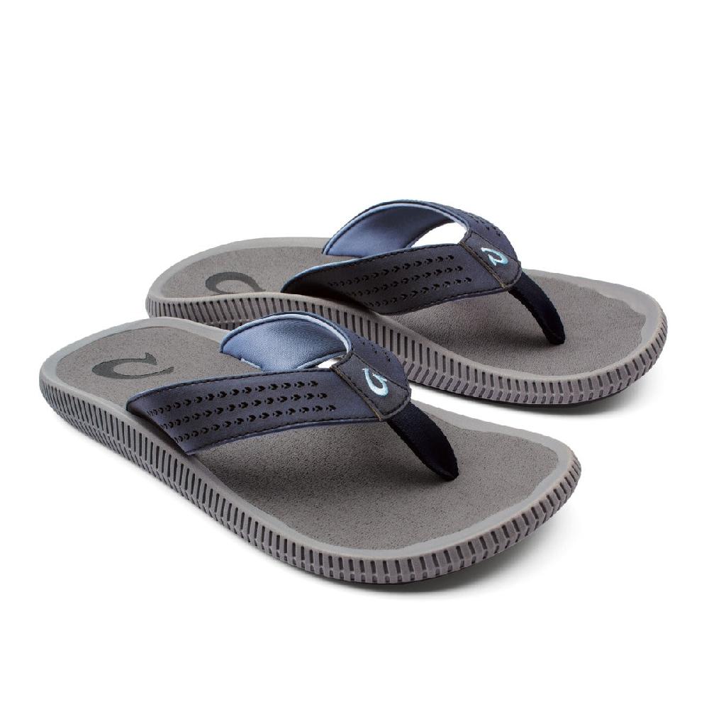 Le Bos Olukai Blue Depth/Charcoal Ulele Men's Water-Ready Beach Sandals 10435-TF26