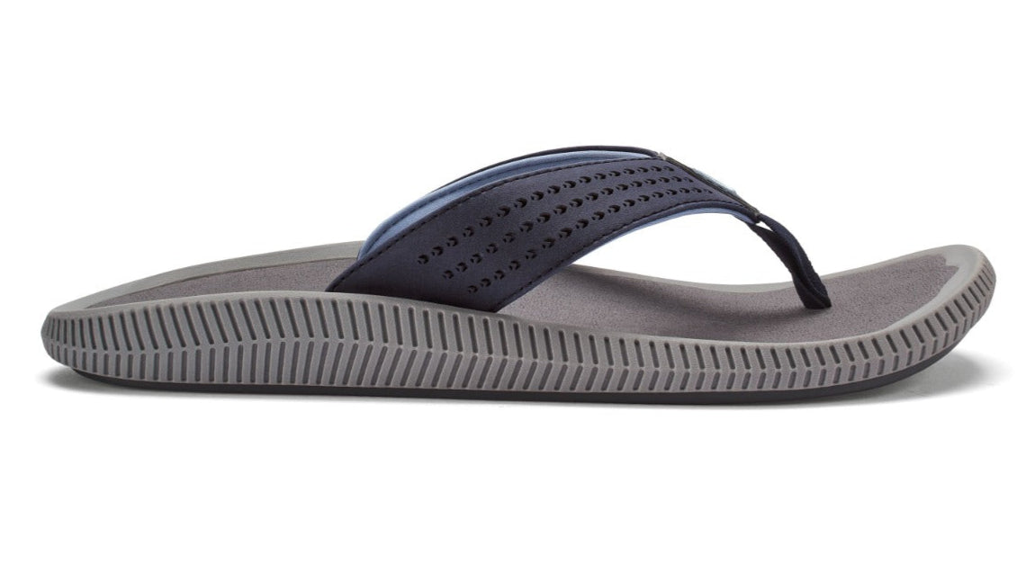 le bos Olukai Blue Depth/Charcoal Ulele Men's Water-Ready Beach Sandals 10435-TF26