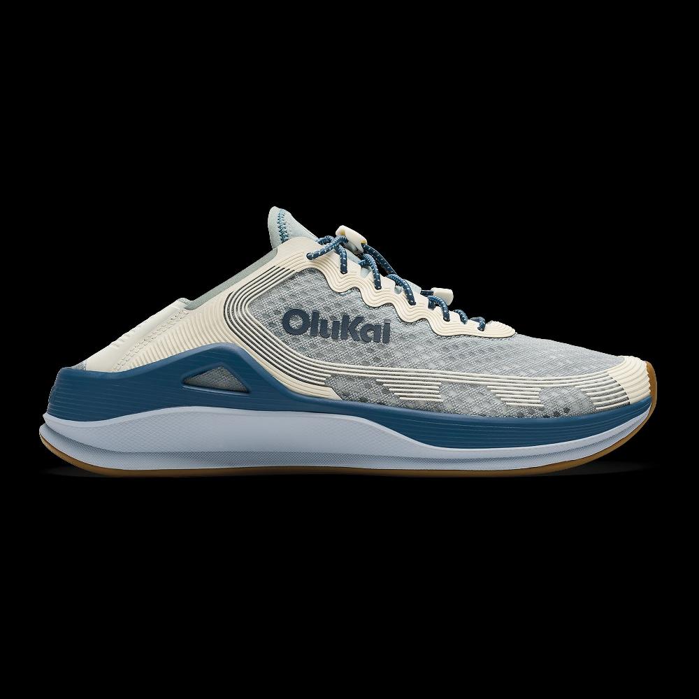 Le Bos Olukai Blue Pearl/White Sand Ahi Men's Performance Marine Shoes 10554-ELWS