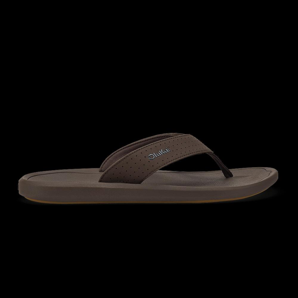 le bos Olukai Dark Java Ki'i Men's Lightweight Beach Sandals 10549-4848
