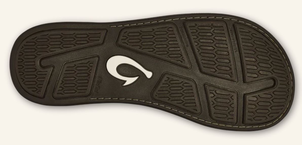Le Bos Olukai Dark Wood Tuahine Mens Comfort Sandals 10465-6363