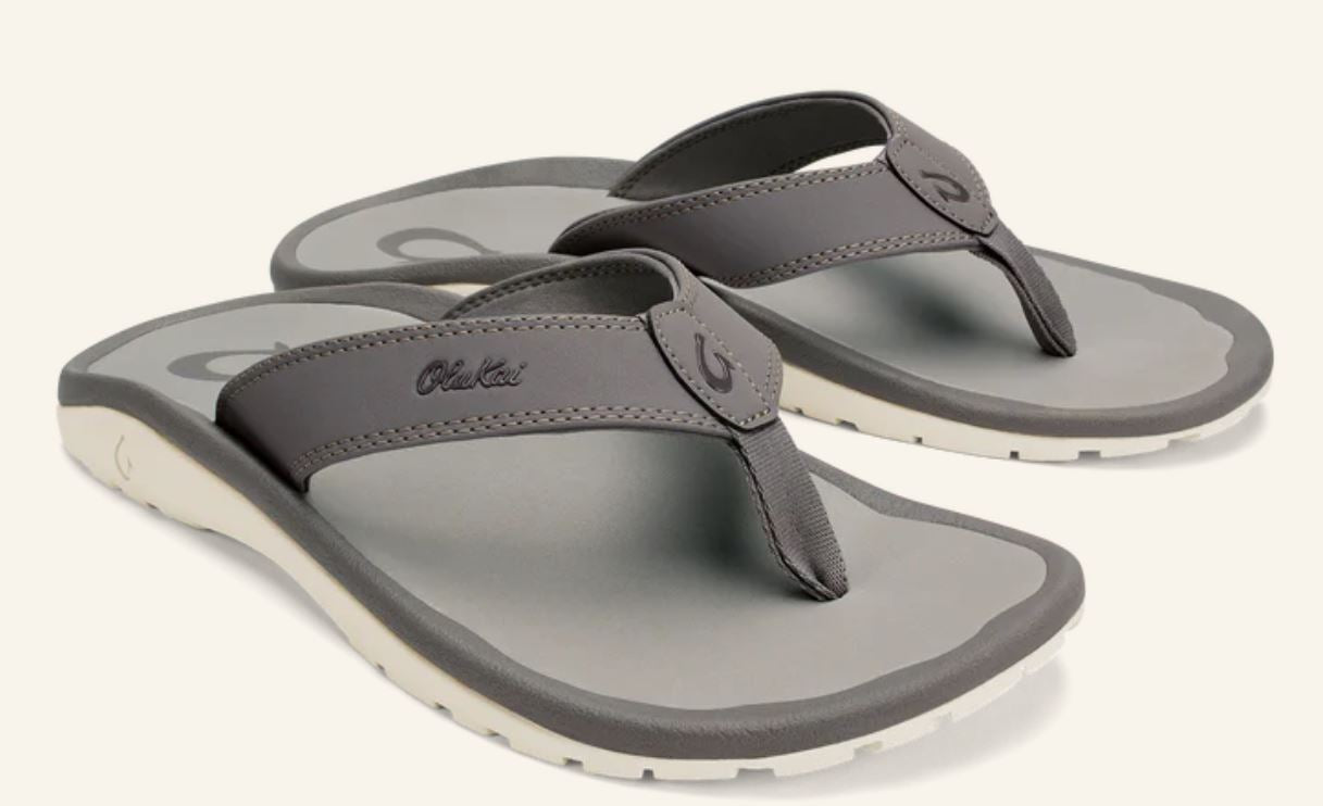 Le Bos Olukai Graphite Ohana Men's Water-Friendly Beach Sandals 10110-SJSJ