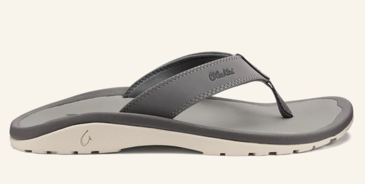 le bos Olukai Graphite Ohana Men's Water-Friendly Beach Sandals 10110-SJSJ