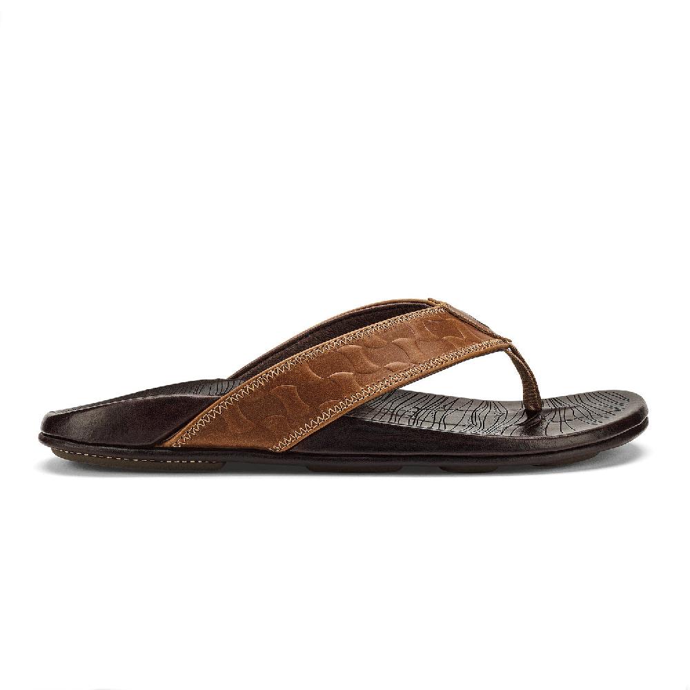 Le Bos Olukai Hikianalia Leather Men's Beach Sandals 10420-3448
