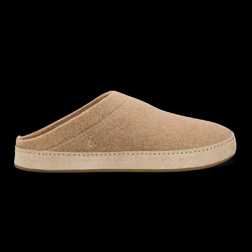 le bos Olukai Oatmeal Hamani Hulu Men's Wool Mule Slippers 10542-5252
