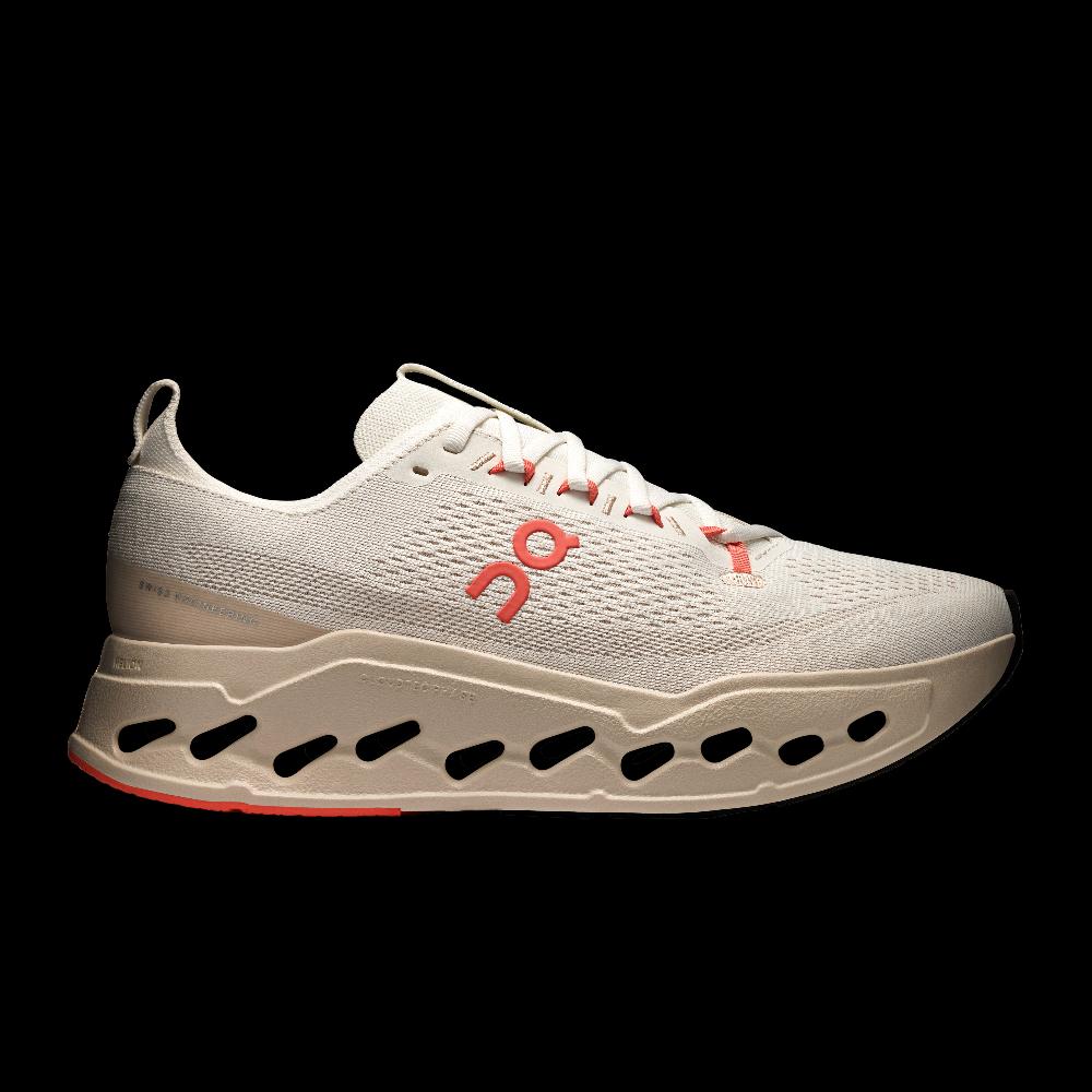 le bos On Ivory/Salmon Cloudsurfer Max Women's Running Shoes 3WF30223297