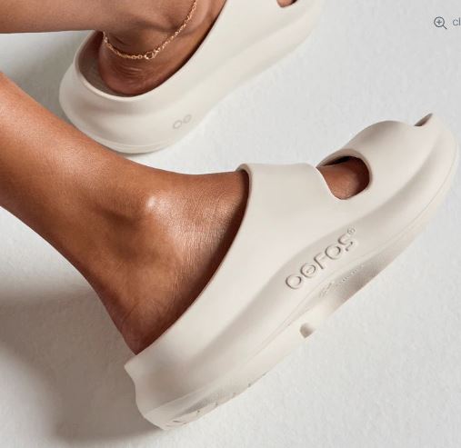 Le Bos Oofos Chalk OOyea Women's Slide Recovery Sandals 1700-Chalk