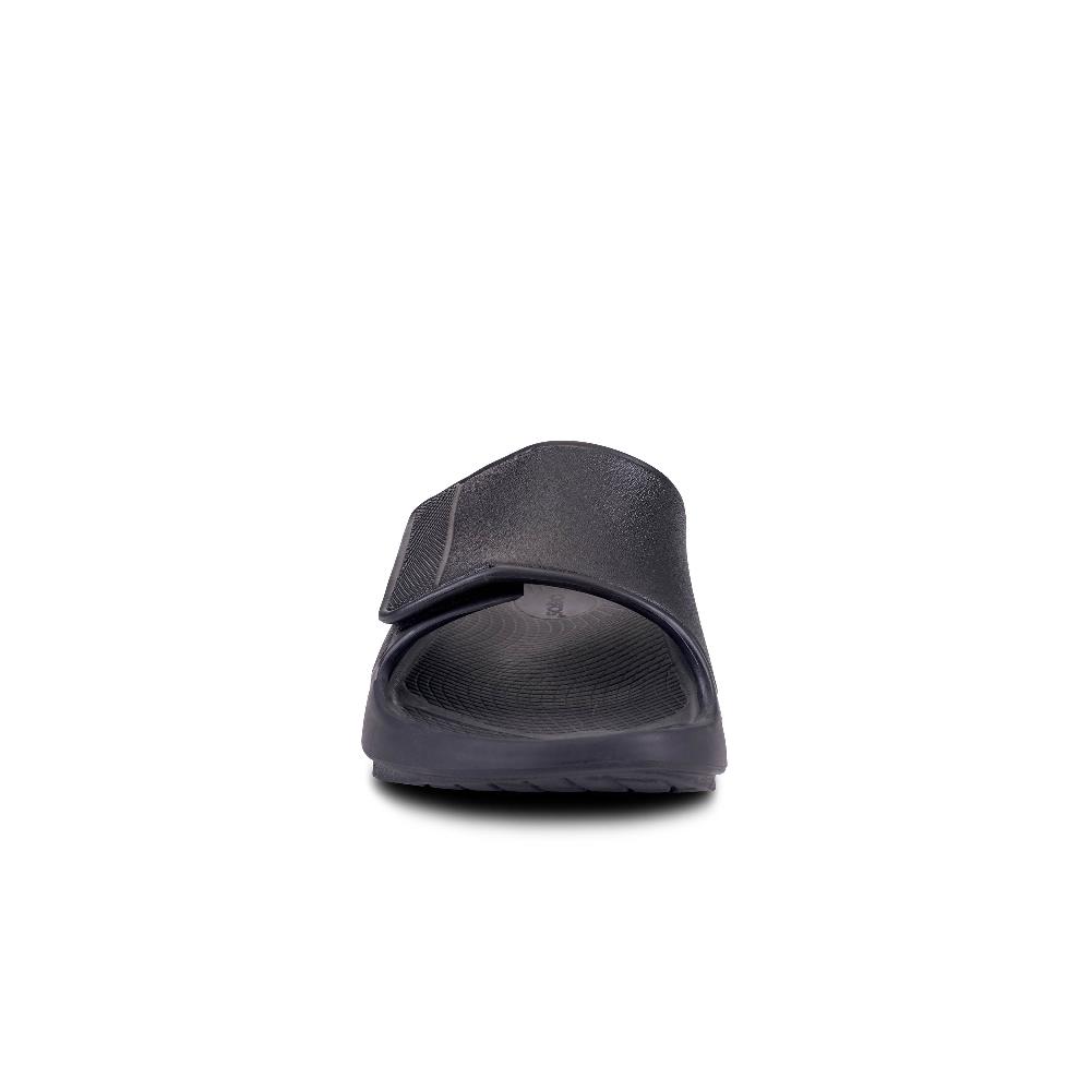 Le Bos OOfos Matte Black OOahh Sport Flex Women's Slide 1550-BLACK
