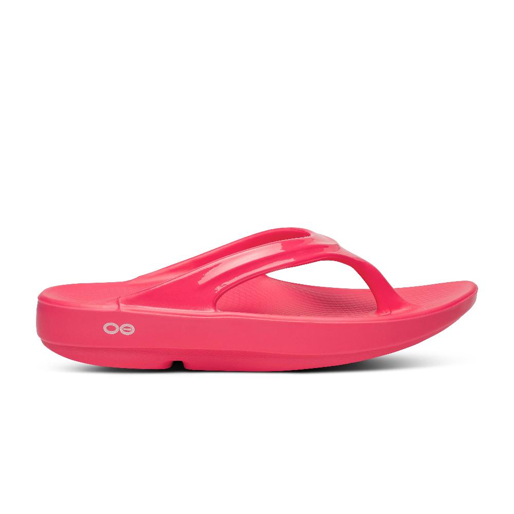 le bos Oofos Neon Berry OOlala Thong Women's Sandals 1400-BERRY
