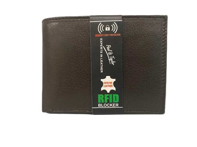 le bos Paul and Taylor Dark Brown RFID Blocker Bifold Wallets 51256-BR