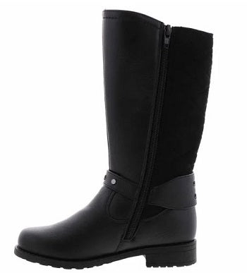 Le Bos Rachel Samara Girl's Black Tall Zip-Up Fashion Boot SAMARA-Blk