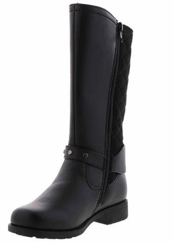 Le Bos Rachel Samara Girl's Black Tall Zip-Up Fashion Boot SAMARA-Blk