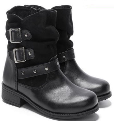 le bos Rachel Shoes Indiana Girl's Black Pull-On Fashion Boots INDIANA