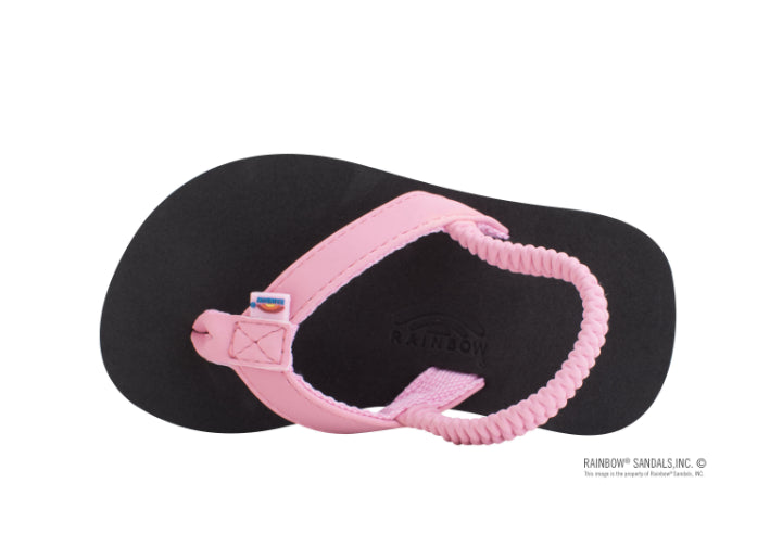 Le Bos Rainbow Pink Strap Grombow Soft Rubber Top Sole Children's Sandals 101ST-PINK-BLK
