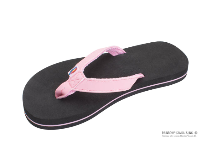 Le Bos Rainbow Pink Strap Grombow Soft Rubber Top Sole Children's Sandals 101ST-PINK-BLK