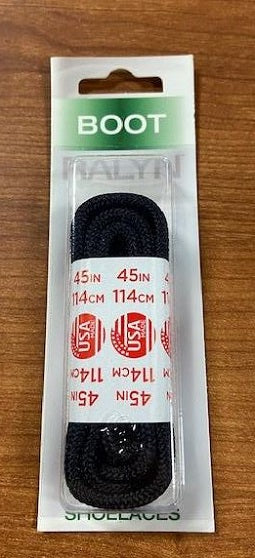 le bos Ralyn Unisex Black Boot Laces 45 Inches 19447