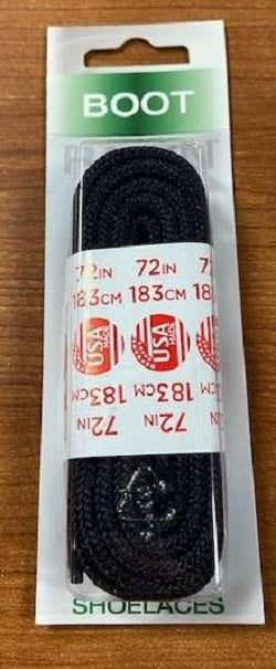 le bos Ralyn Unisex Black Boot Laces 72 Inches 19450