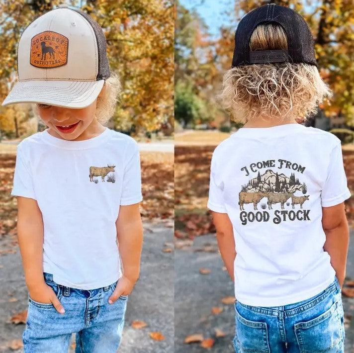 le bos Red Stone Rebel I Come From Good Stock Kids Western Graphic T-Shirt