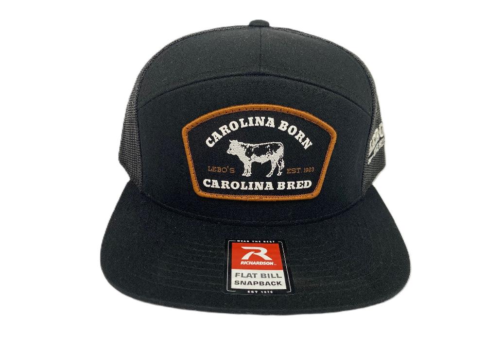 le bos Richardson Black Carolina Born Carolina Bred Richardson 168 Flat Bill Snapback Trucker Hat 168-B-V2 le bos Richardson Black Carolina Born Carolina Bred Richardson 168 Flat Bill Snapback Trucker Hat 168-B-V2