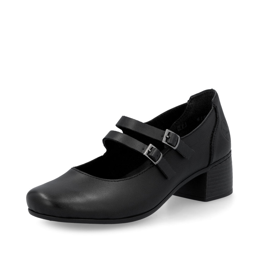 Le Bos Rieker Black/Black Mariah 51 Women's Mary Jane Dress Shoes 41651-00