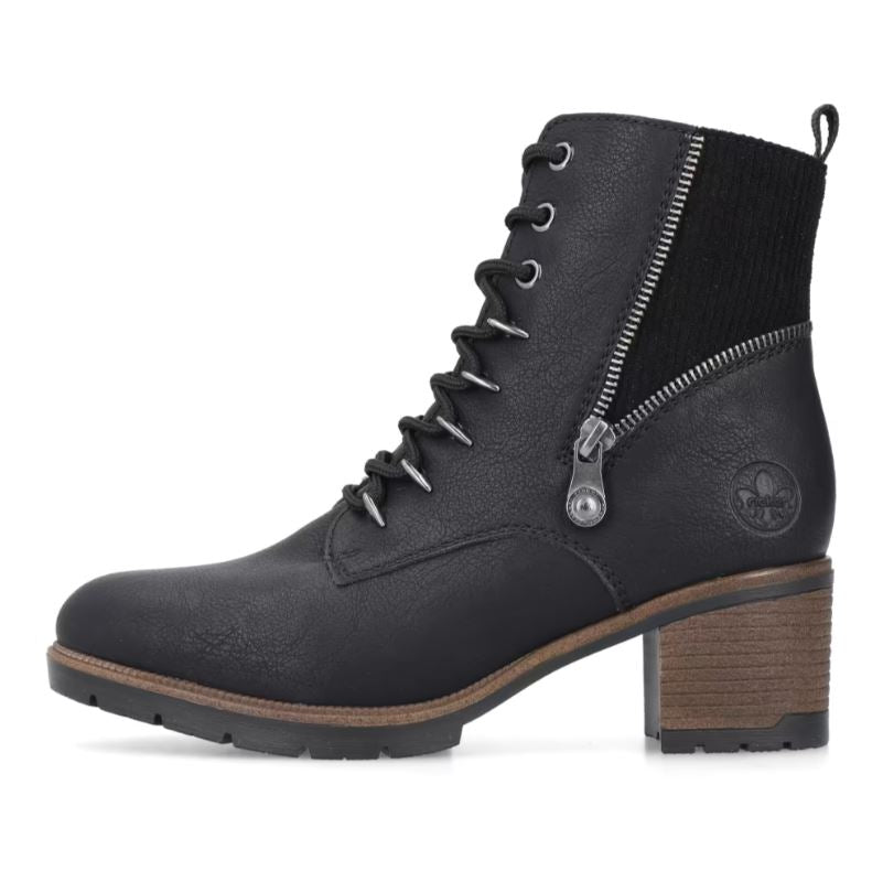 Le Bos Rieker Black Kylie 20 Women's Zip Boots 77520-00