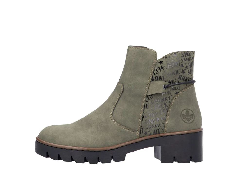 Le Bos Rieker Khaki Cryptic Prisca 55 Women's Boots X5755-54