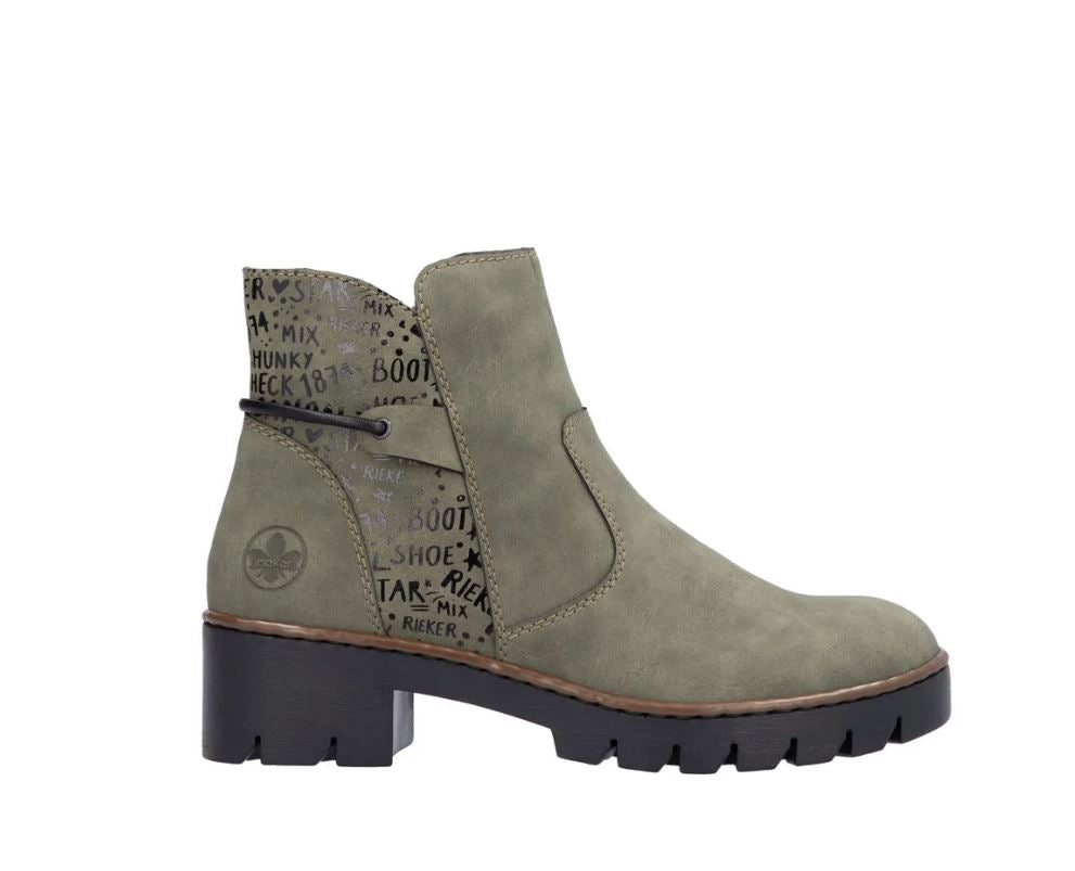 le bos Rieker Khaki Cryptic Prisca 55 Women's Boots X5755-54