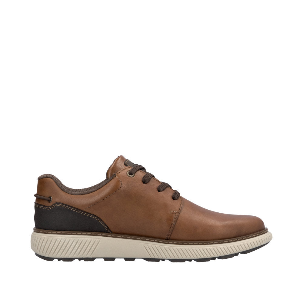 Le Bos Rieker Muskat/Braun/Moor/Muskat (Wood Brown) Stan Men's Lace Up Shoes B3313-24