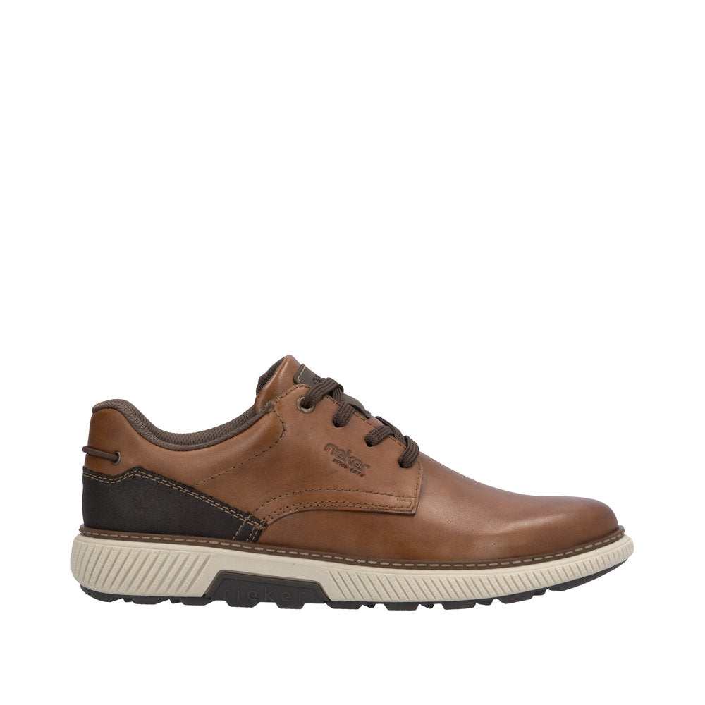 le bos Rieker Muskat/Braun/Moor/Muskat (Wood Brown) Stan Men's Lace Up Shoes B3313-24