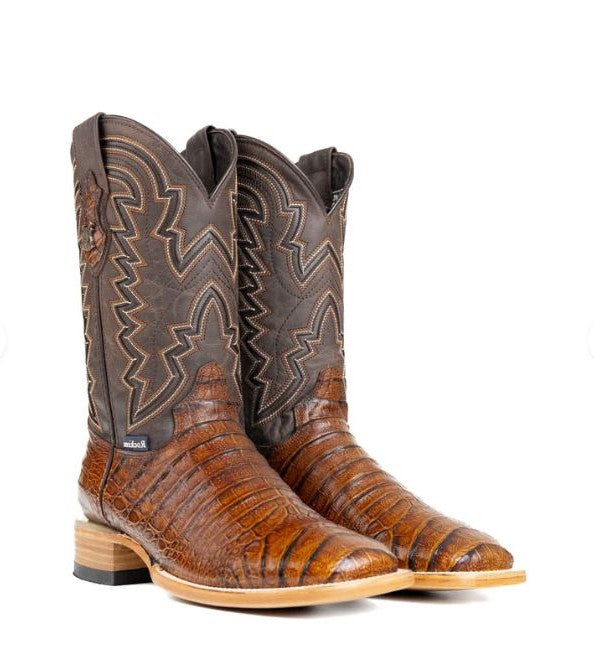 le bos Rock'Em Honey Jameson Belly Men's Caiman Leather Print Square Toe Cowboy Boots JAM CAIM HNT le bos Rock'Em Honey Jameson Belly Men's Caiman Leather Print Square Toe Cowboy Boots JAM CAIM HNT