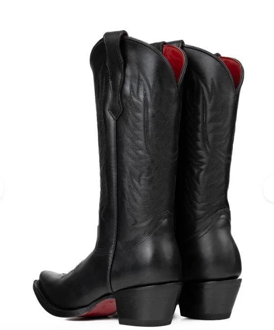 Le Bos Rock 'Em Ruby Ebano Red Sold Snip Toe Cowgirl Boots RUBY-BLACK-SNIP