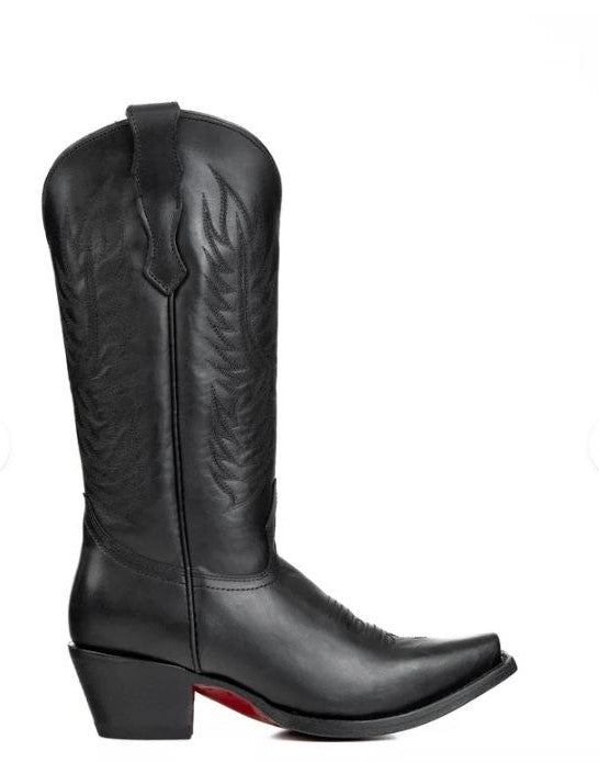 le bos Rock 'Em Ruby Ebano Red Sold Snip Toe Cowgirl Boots RUBY-BLACK-SNIP