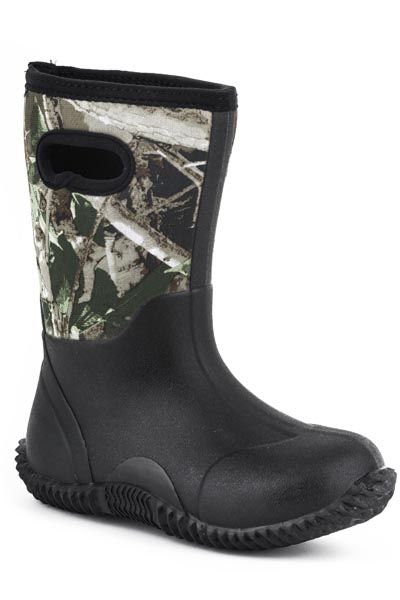 le bos Roper Barnyard Camo Kids Waterproof Boots 09-018-1136-0574