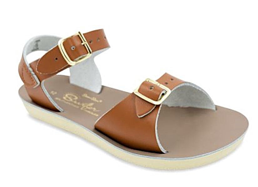 le bos Salt Water Surfer Tan Leather Kids Sandal 1705-TAN