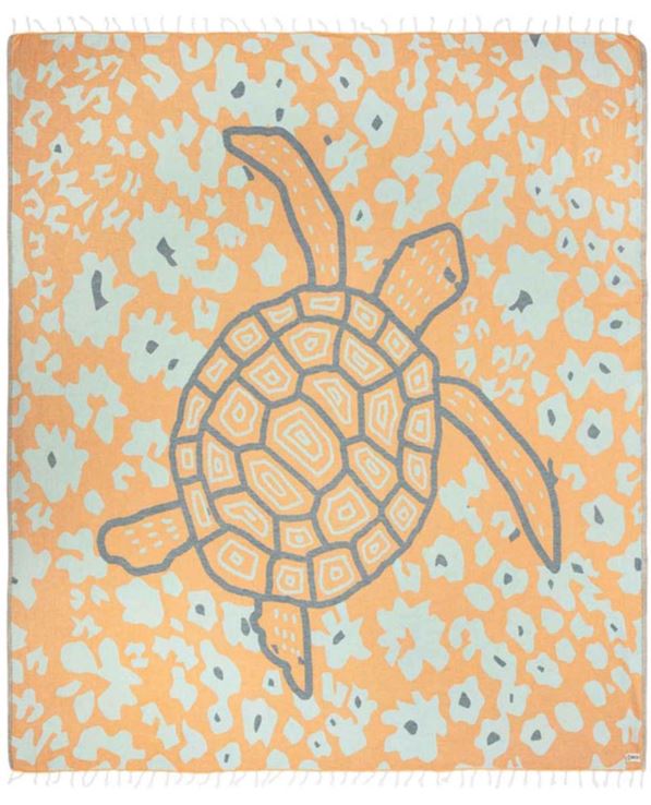 le bos Sand Cloud Honu Turtle XL Beach Towel WSU24TOW005ORGX