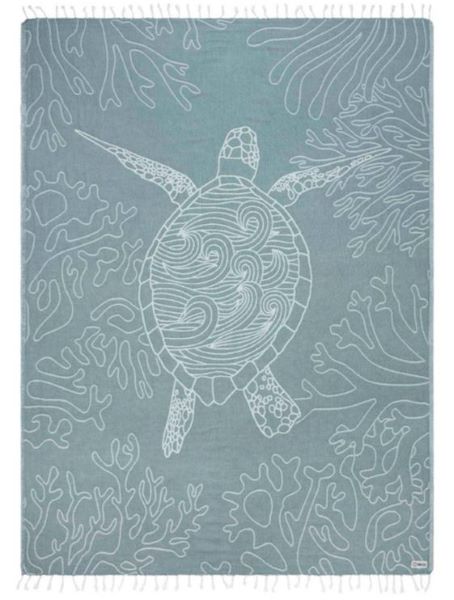 le bos Sand Cloud Sea Turtle Reef Deep Ocean Large Beach Towel WSS23TOW021DOCL
