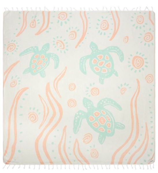 le bos Sand Cloud Turtle Beach X-Large Beach Towel WSU23TOW003NATX